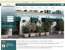 Tablet Screenshot of hoteltranscontinental.com